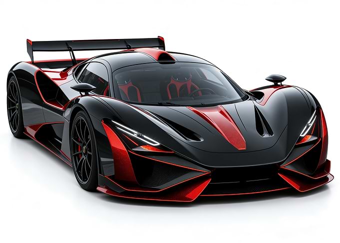 Black and Red Supercar