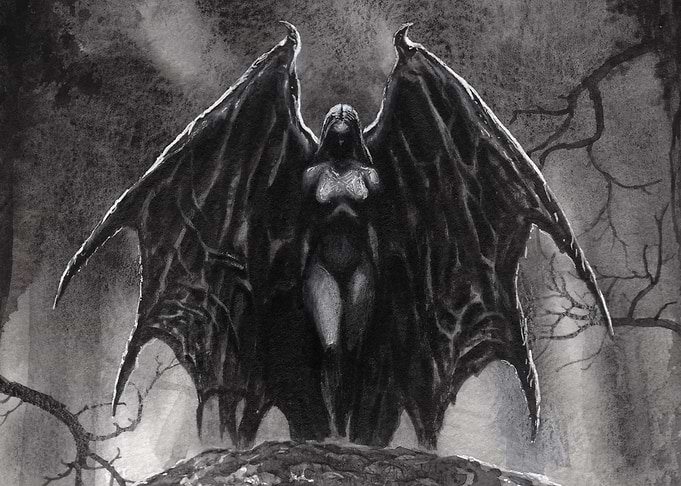Dark Angel with Wings