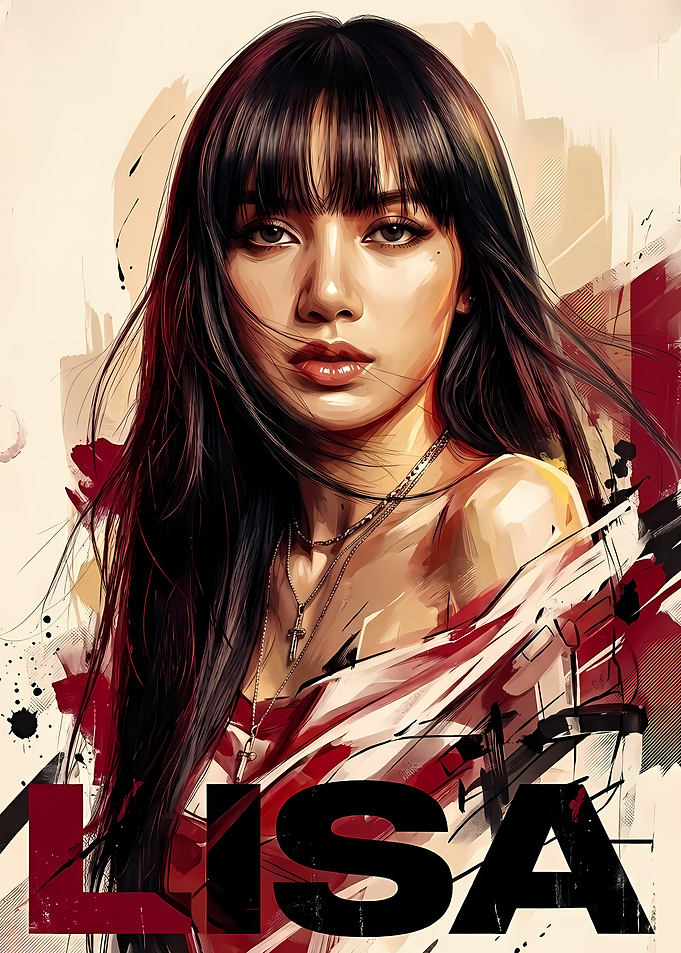 Lisa Portrait with Red Accents