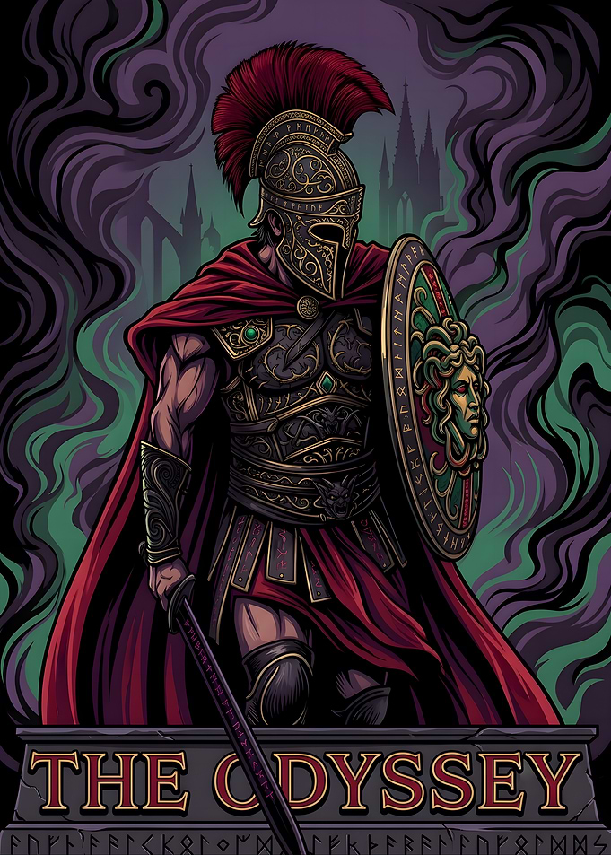 The Odyssey Warrior with Medusa Shield