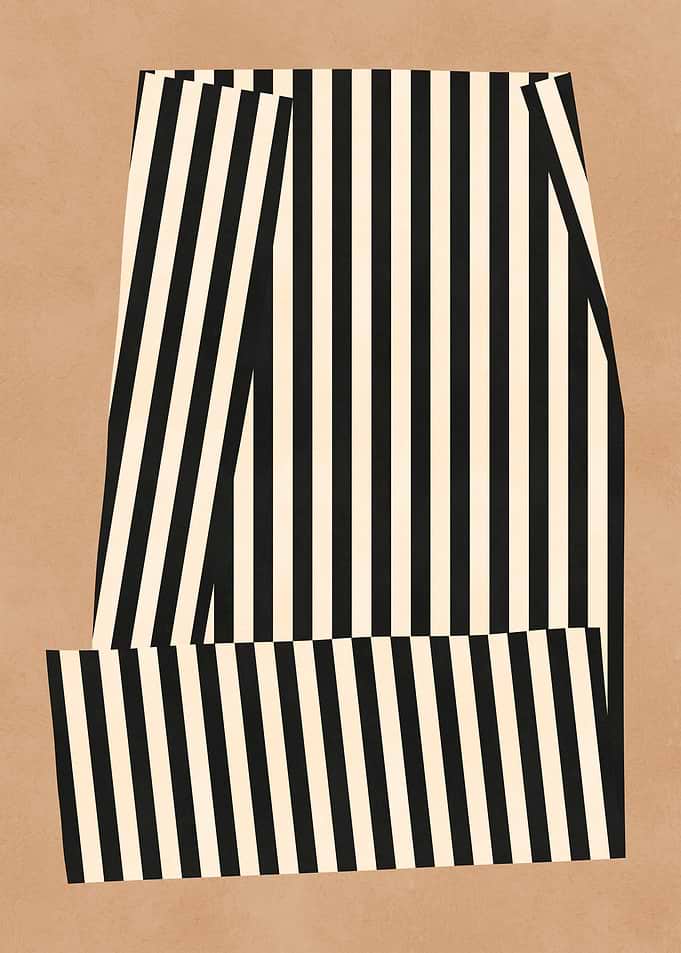 Abstract Black and White Stripes