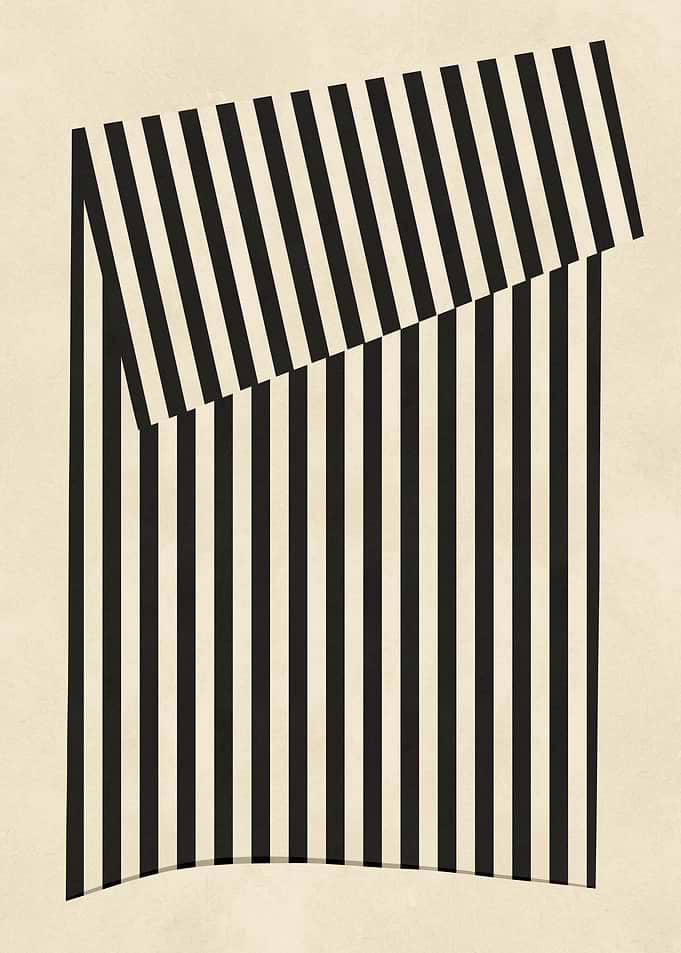 Black and White Striped Fabric