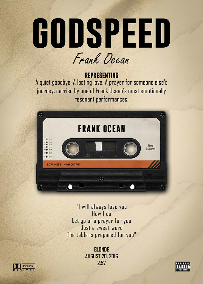 Frank Ocean Godspeed Cassette Poster