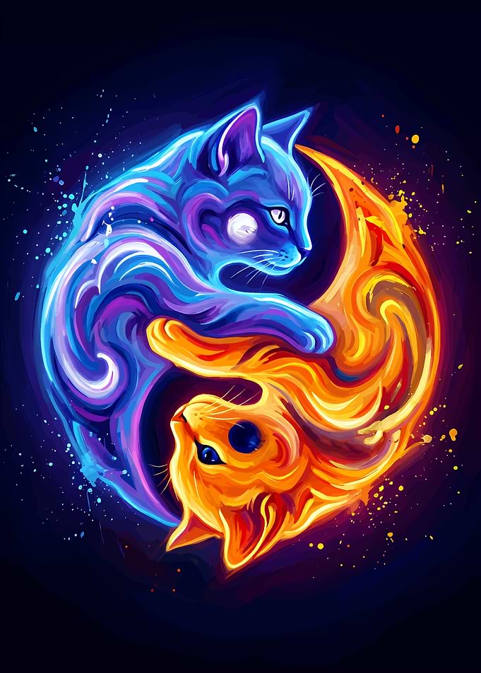 Yin Yang Cats