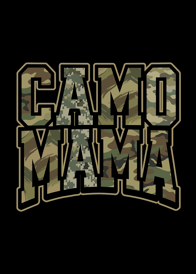 Camo Mama Text Art