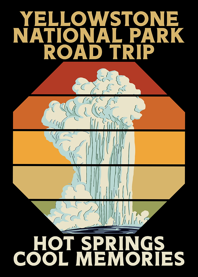 Yellowstone National Park Memories Vintage Poster