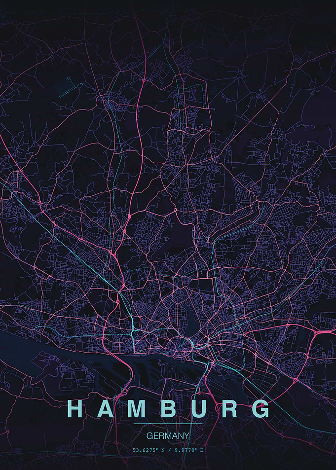 Hamburg City Map Poster