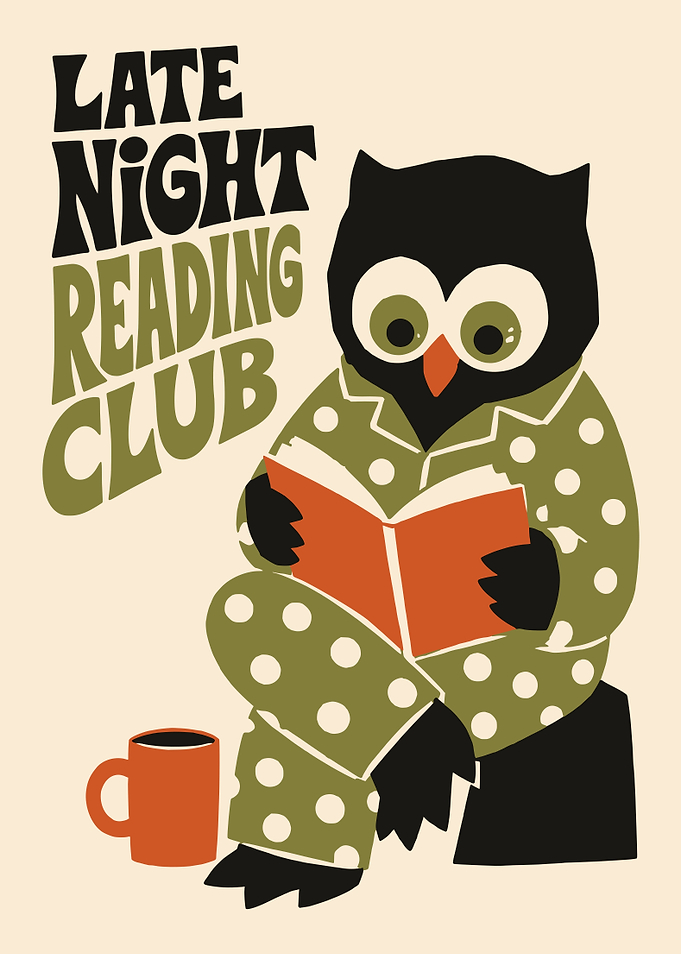 Late Night Reading Club Owl