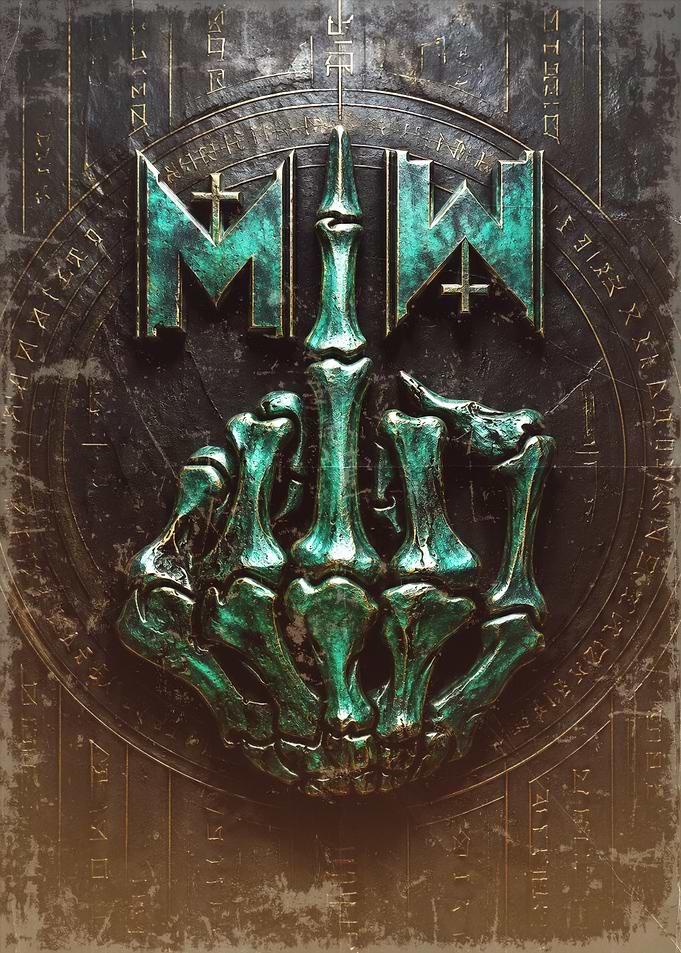 M&W Skeleton Hand Middle Finger