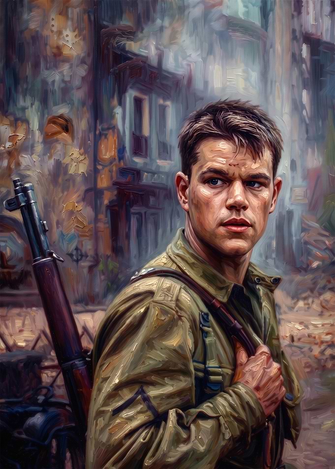Soldier in a War-Torn City