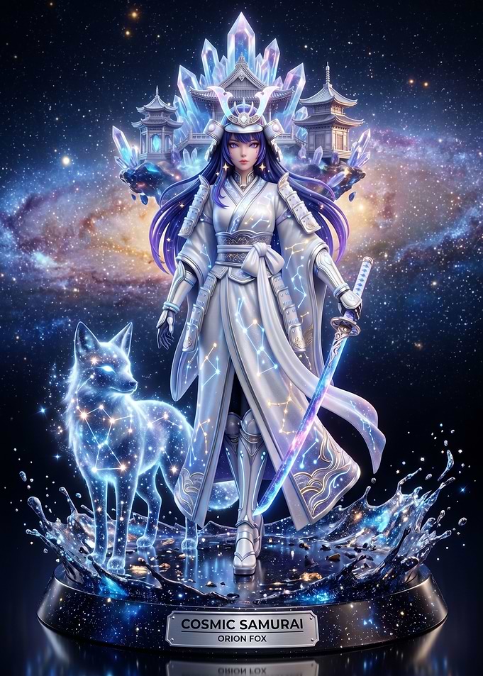 Cosmic Samurai with Fox Companion
