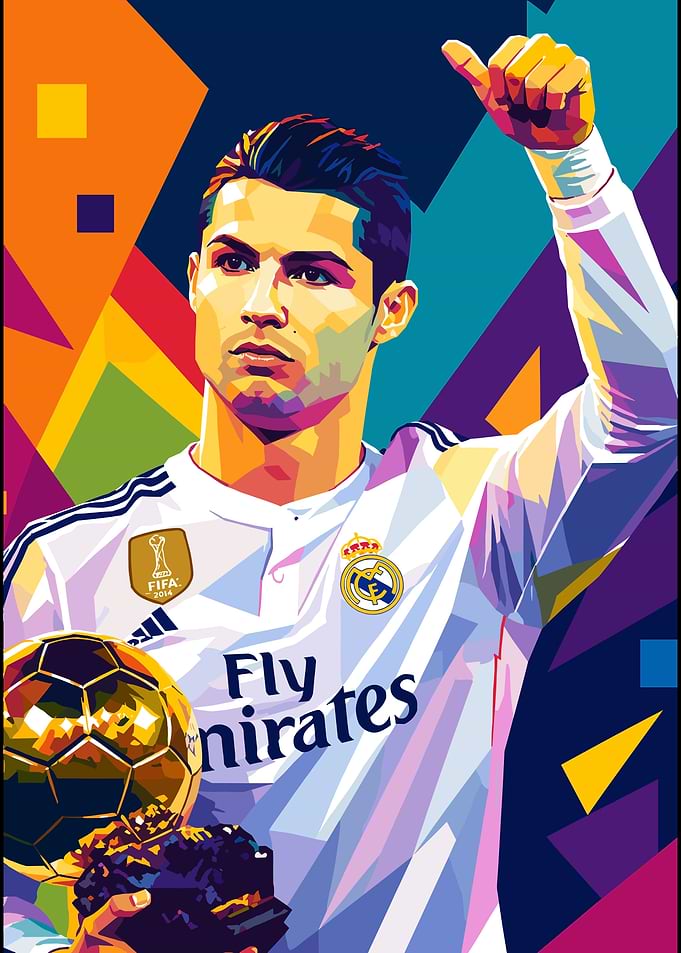 Cristiano Ronaldo Pop Art Portrait
