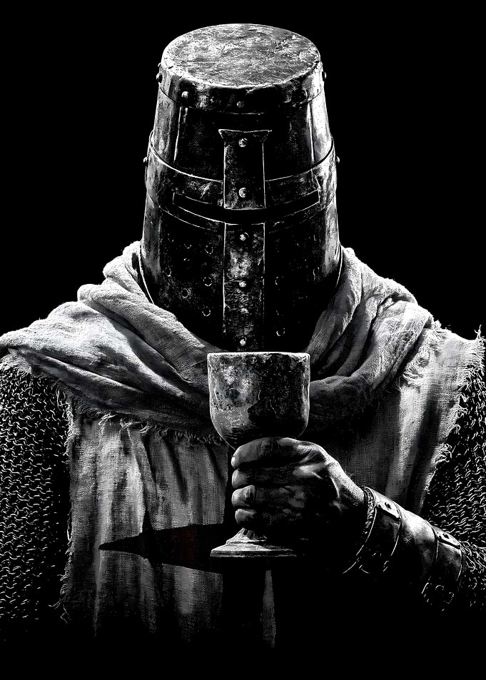Crusader Knight Holding a Chalice