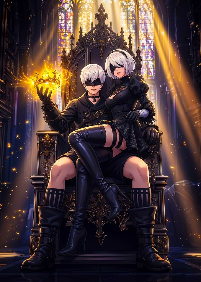 2B and 9S NieR Automata Fan Art