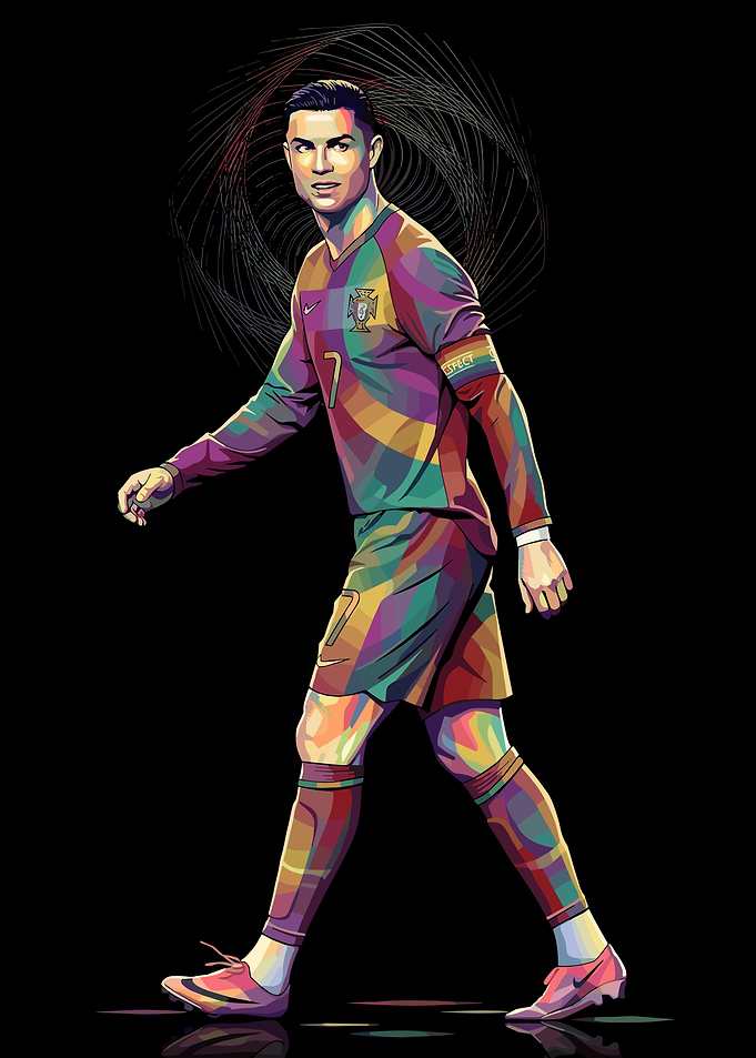 Cristiano Ronaldo Pop Art Portrait