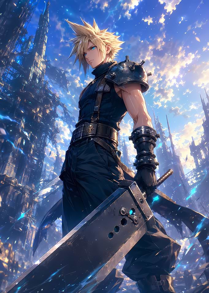Cloud Strife with Buster Sword