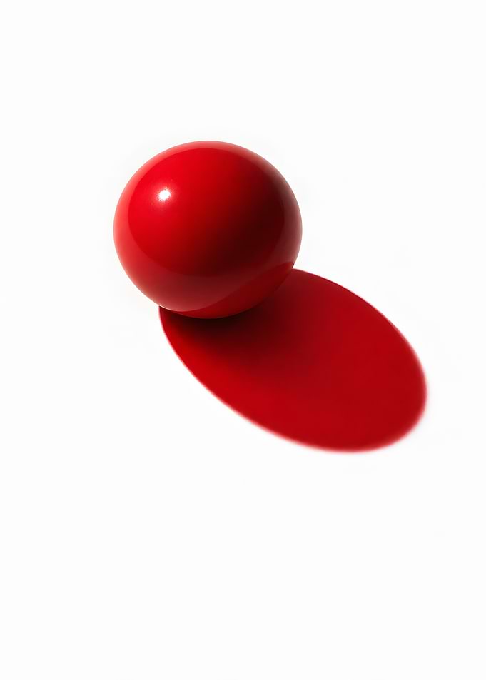 Red Sphere with Shadow