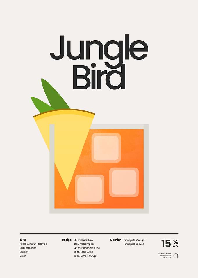 Jungle Bird Cocktail Poster