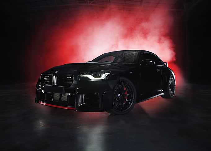 Black BMW M2 Coupe with Red Accents