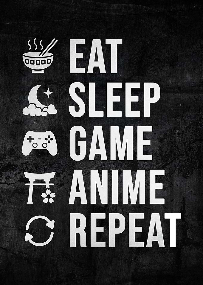 Eat Sleep Game Anime Repeat