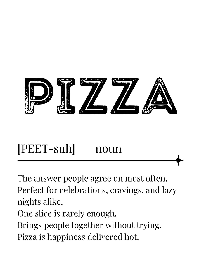 Pizza Definition Poster