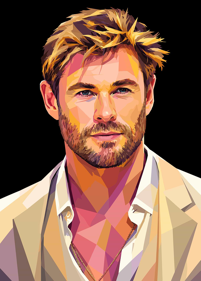 Chris Hemsworth Pop Art Portrait