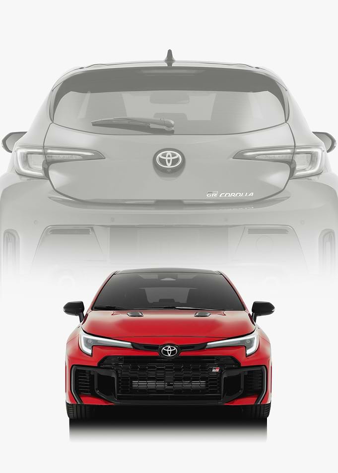 Red Toyota GR Corolla Front View