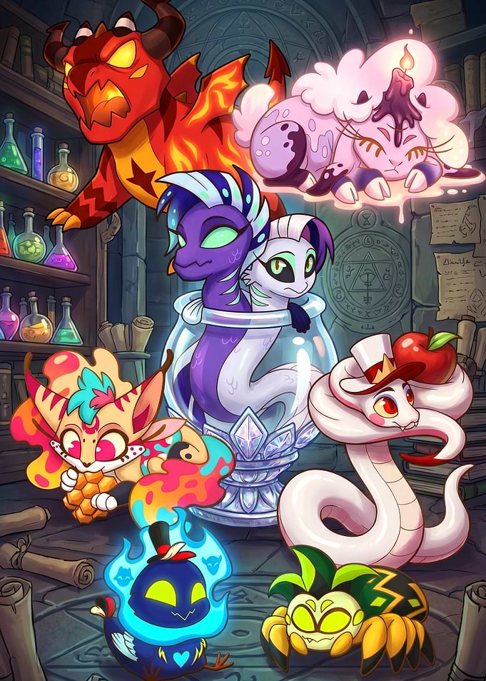 Magical Creatures in a Potion Lab