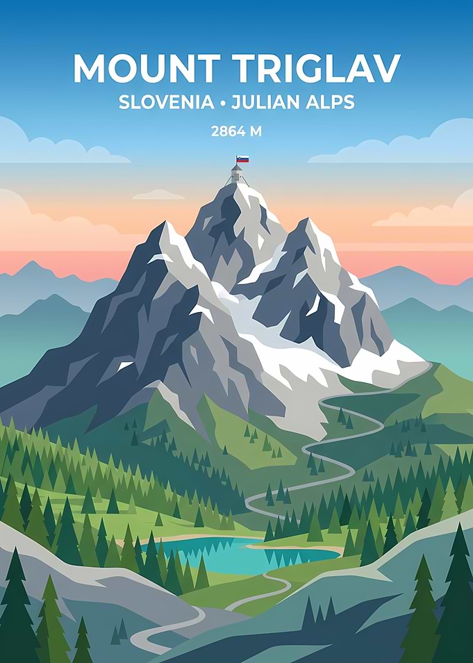 Mount Triglav Slovenia Julian Alps Poster