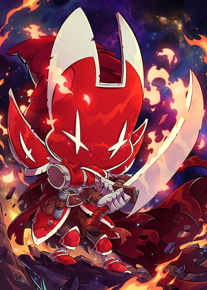Fiery Knight with Sword
