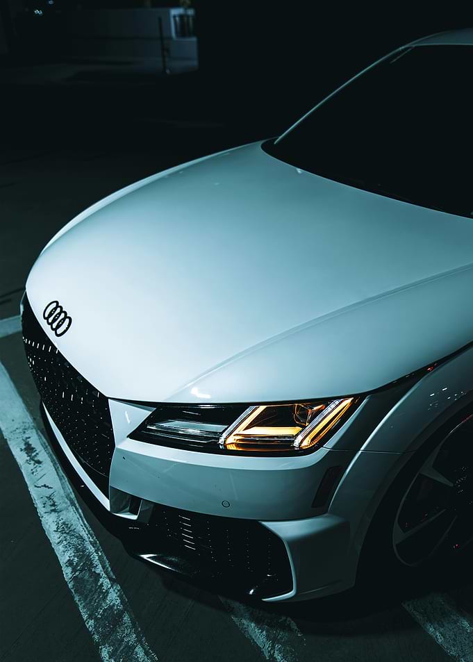 Audi TT RS Front View at Night