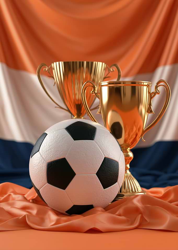 Dutch Soccer Trophies and Ball