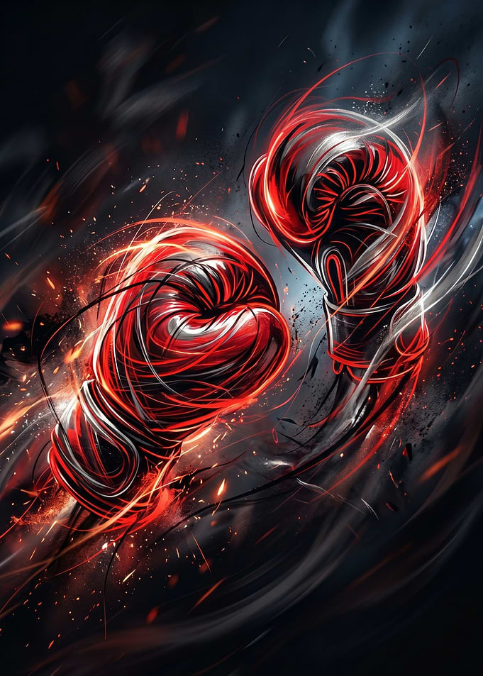 Fiery Boxing Gloves