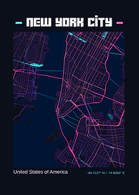 New York City Map Art