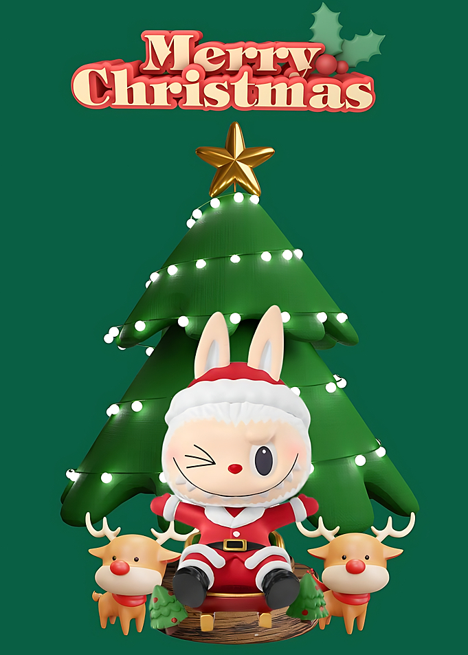 Cute Christmas Bunny and Reindeer