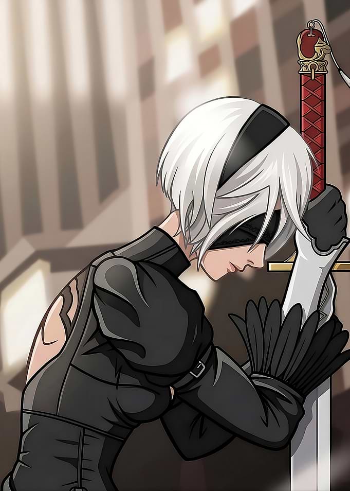 2B with Sword