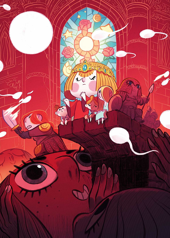 Princess and Guards in a Castle