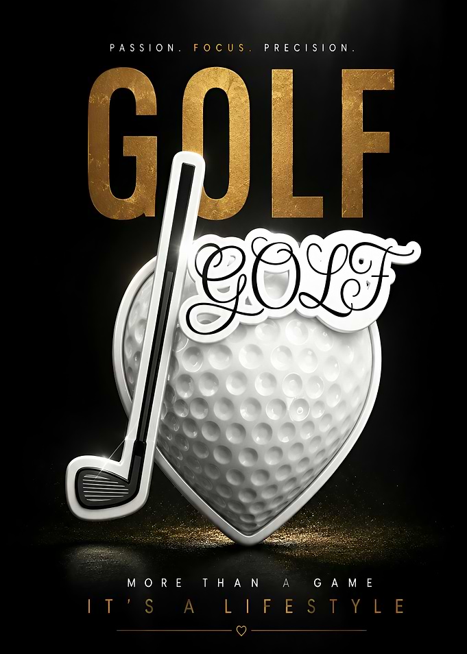 Golf Heart and Club