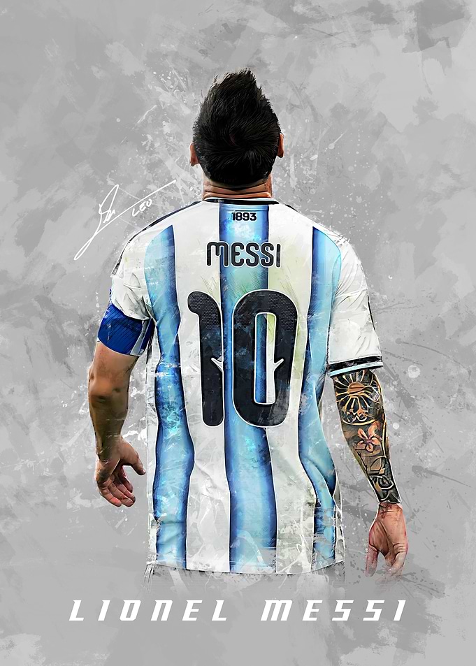 Lionel Messi Back View