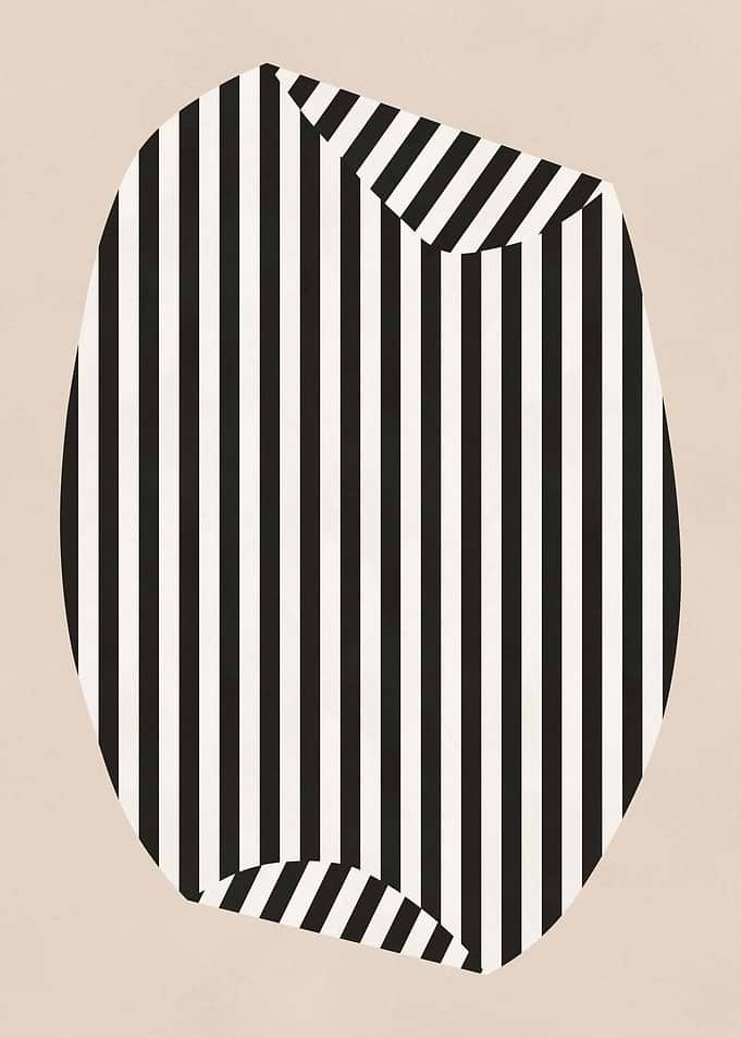 Abstract Black and White Stripes