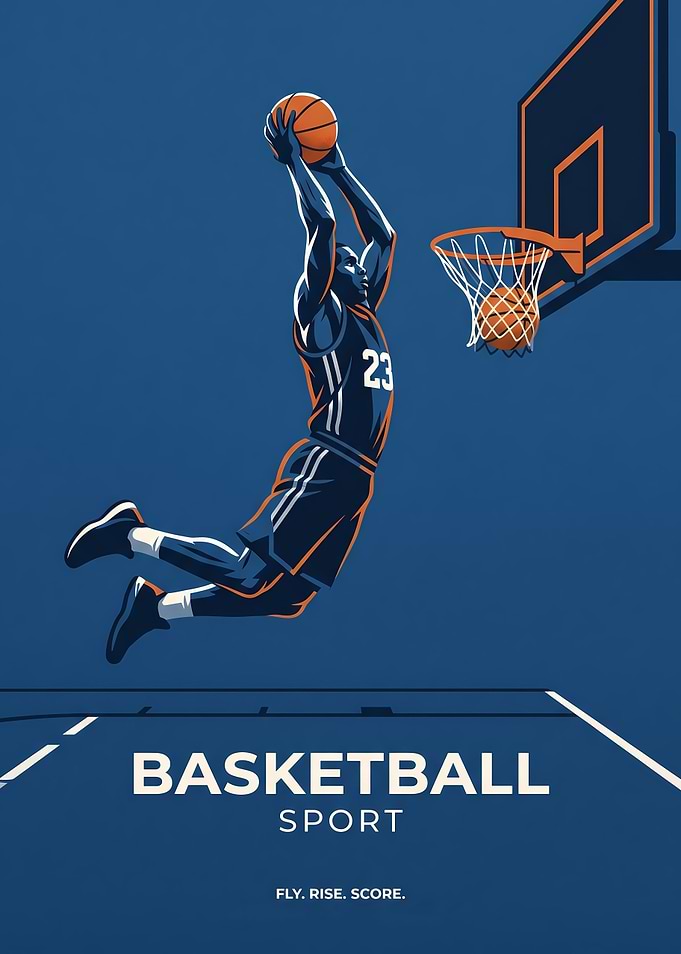 Basketball Player Dunking