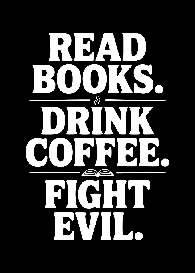 Read Books Drink Coffee Fight Evil