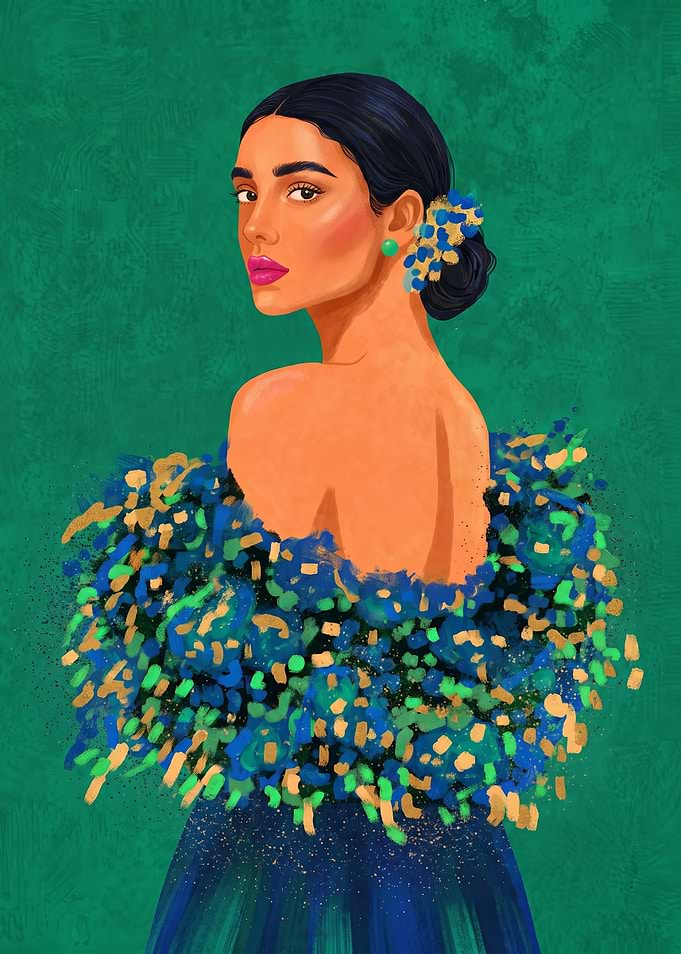 Woman in a Feathered Dress
