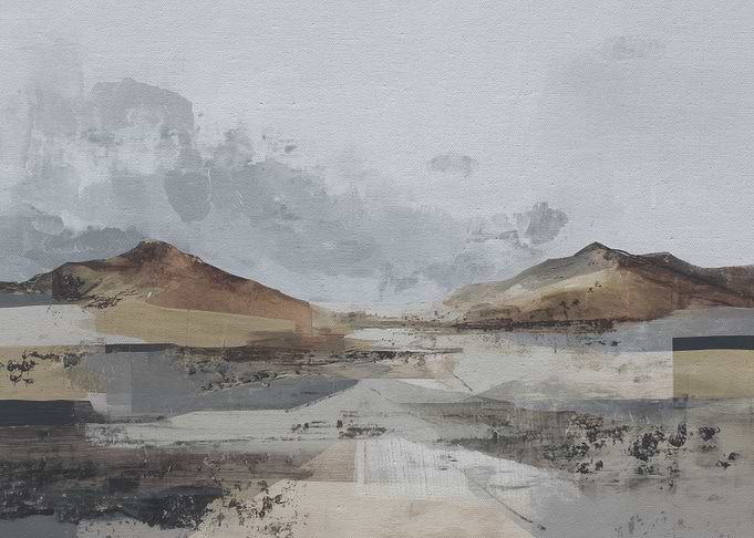 Abstract Mountain Landscape Painting