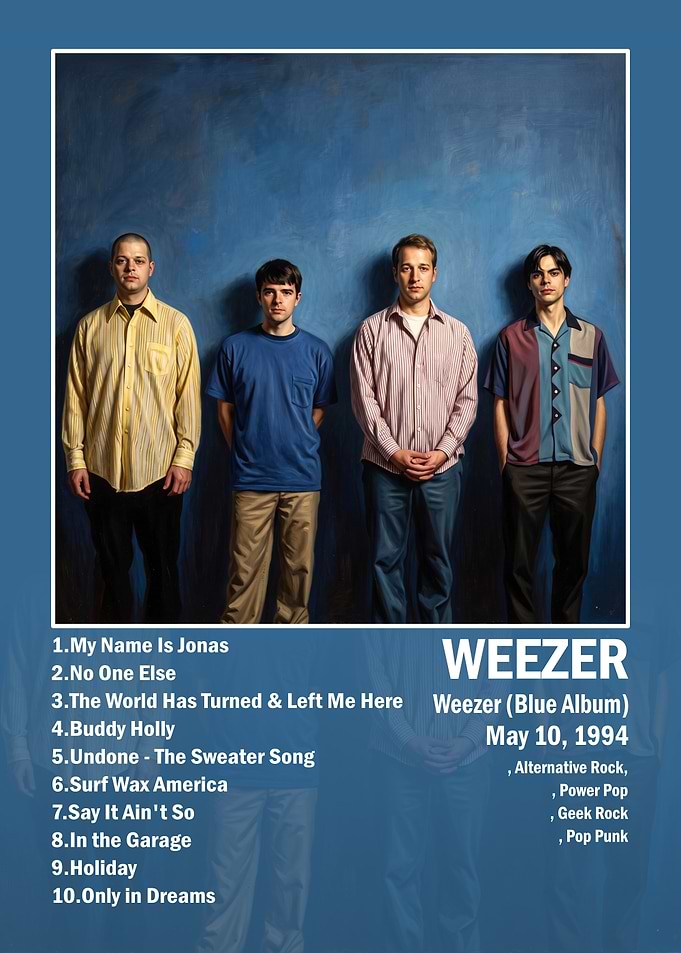 Weezer Blue Album Poster