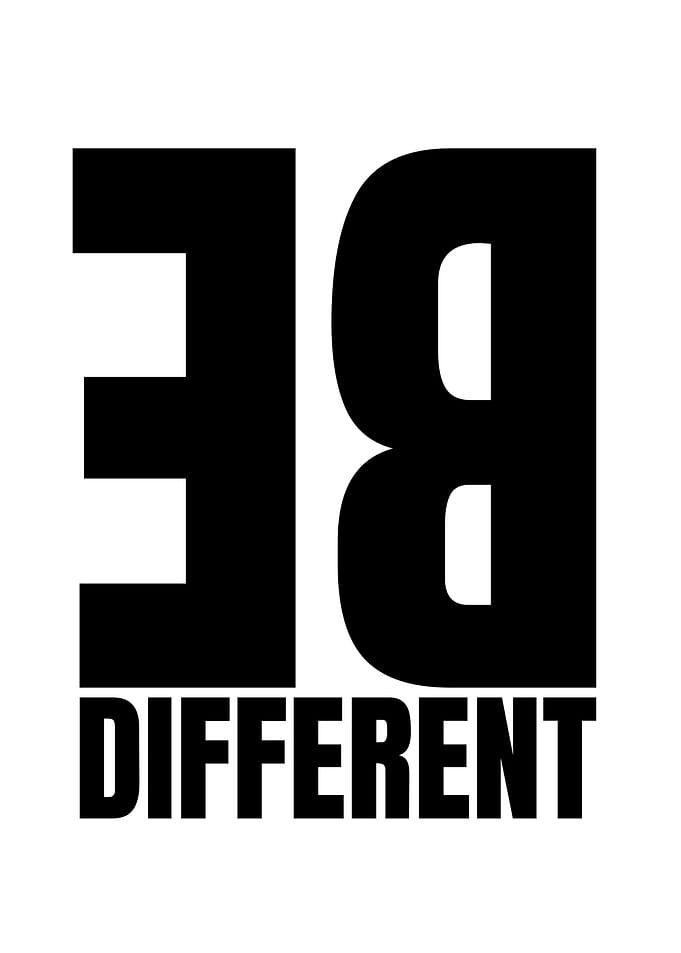 Be Different Text Art