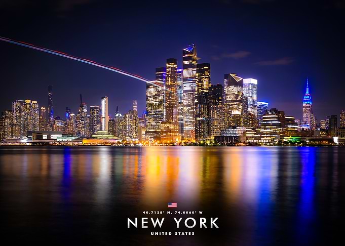 New York City Skyline at Night