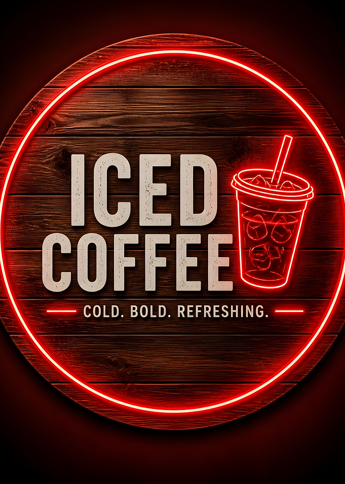 Iced Coffee Neon Sign
