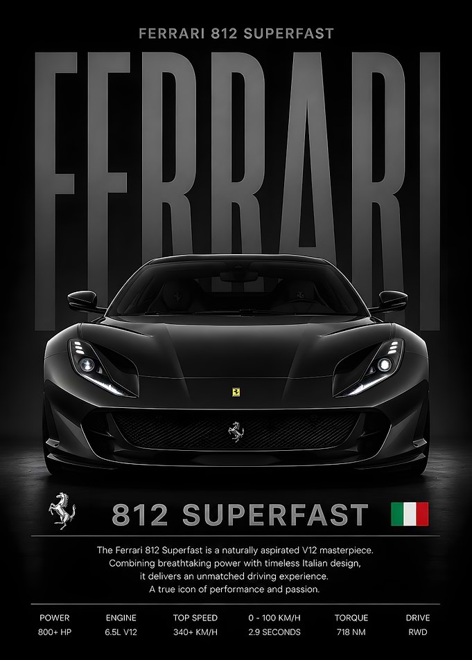 Black Ferrari 812 Superfast