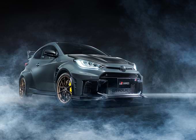 Aggressive Toyota GR Yaris in Smoke